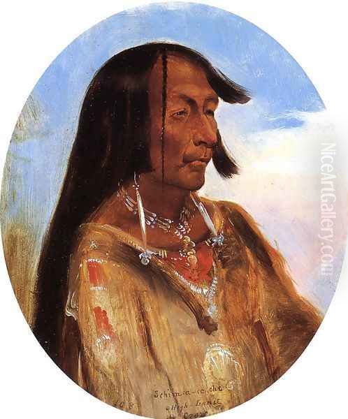 Schim-A-Cho-Che, Crow Chief Oil Painting by Alfred Jacob Miller