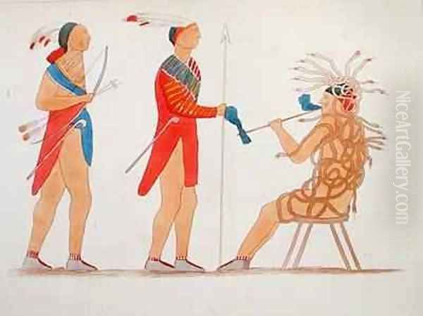 Atotarho the First Iroouols Ruler from Information Respecting the History Condition and Prospects of the Indian Tribes of the United States Oil Painting by Seth Eastman