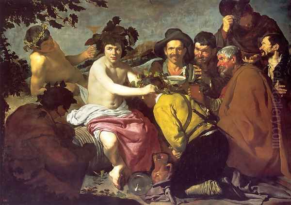 Los Borrachos (The Drunkards) (or The Triumph of Bacchus) Oil Painting by Diego Rodriguez de Silva y Velazquez