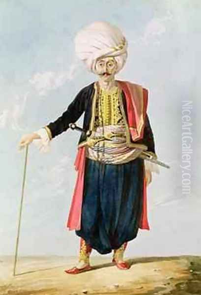 A Janissary, c.1823 Oil Painting by William Page