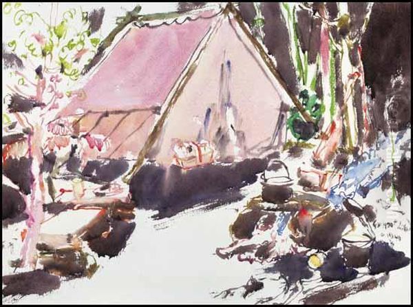 Camp At Noon, Gullfoot Lake by David Brown Milne