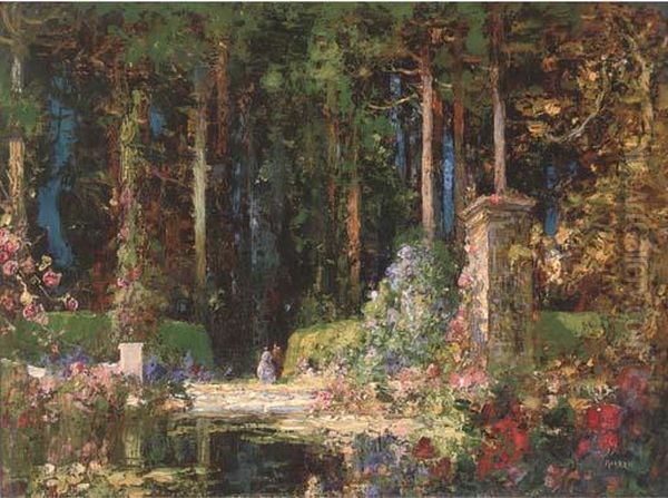 The Enchanted Garden Oil Painting by Thomas E. Mostyn