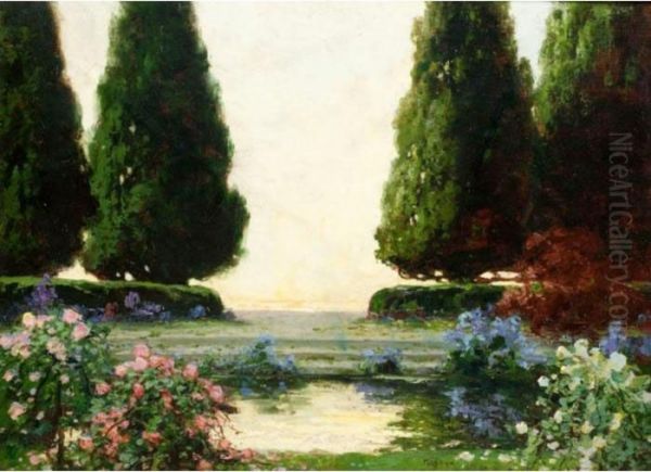 Spring Oil Painting by Thomas E. Mostyn