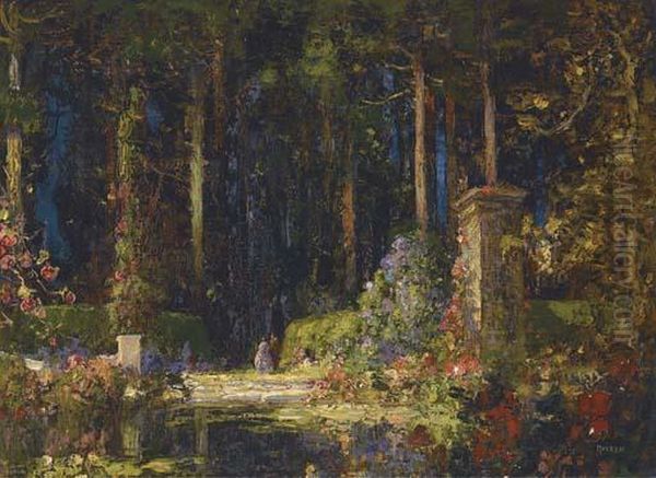 The Enchanted Garden Oil Painting by Thomas E. Mostyn