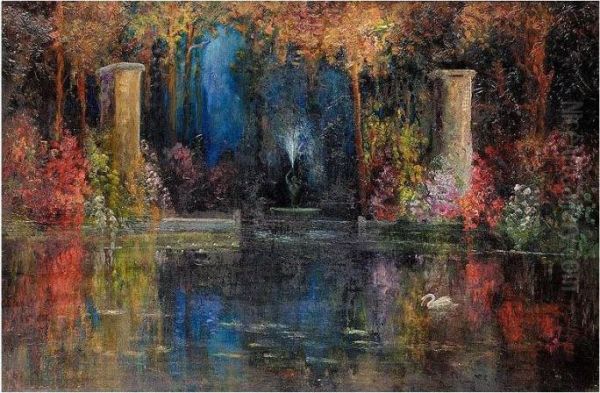 The Enchanted Garden Oil Painting by Thomas E. Mostyn