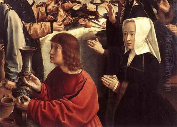 The Marriage at Cana (detail 3) c. 1500 Oil Painting by Gerard David