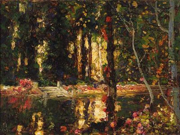 By The Lake Oil Painting by Thomas E. Mostyn