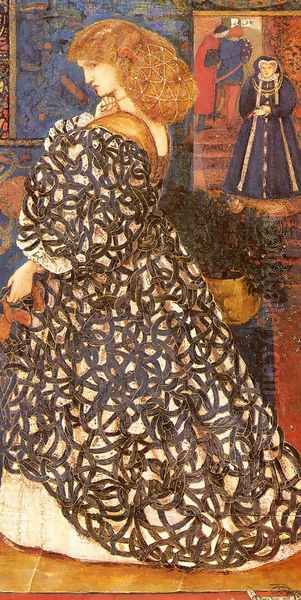 Sidonia von Bork Oil Painting by Sir Edward Coley Burne-Jones