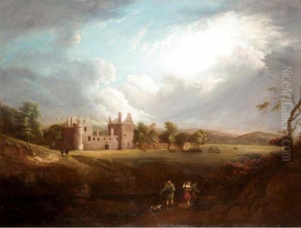 Edzell Castle, Scotland Oil Painting by Alexander Nasmyth