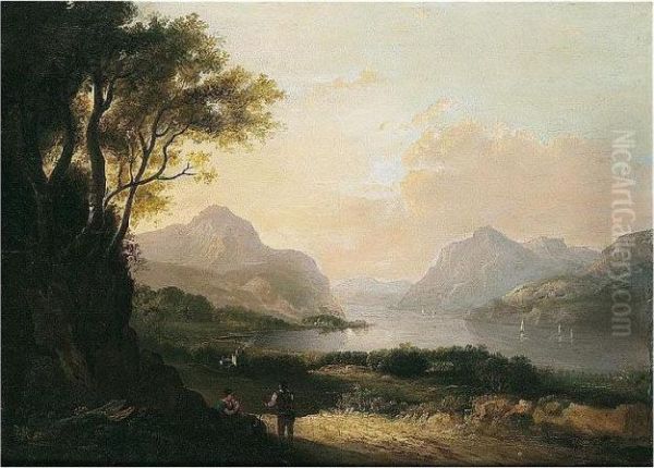 A Rest Oil Painting by Alexander Nasmyth