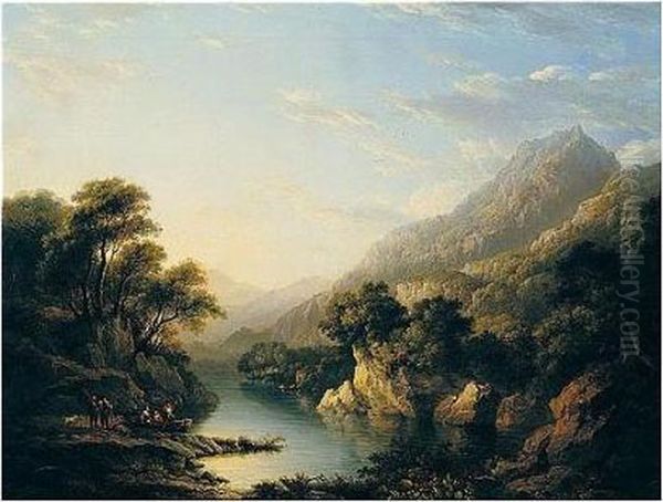 Landscape With The Lake Of Killarney Oil Painting by Alexander Nasmyth