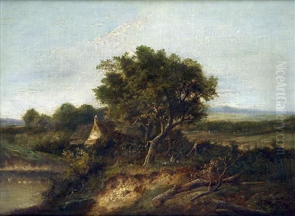 An Oldfarmstead Oil Painting by Patrick, Peter Nasmyth