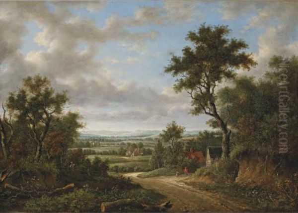 View In Surrey Oil Painting by Patrick, Peter Nasmyth