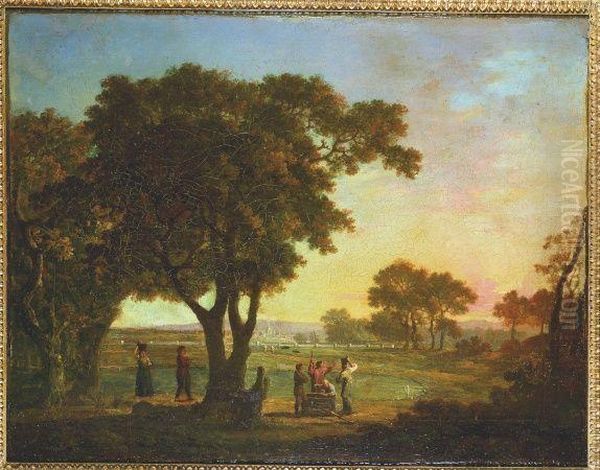 Sunset Oil Painting by Patrick, Peter Nasmyth