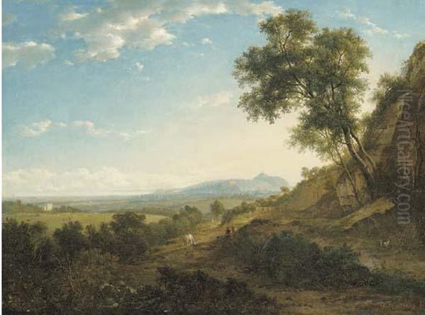 Distant View Of Edinburgh From The South-west Oil Painting by Patrick, Peter Nasmyth