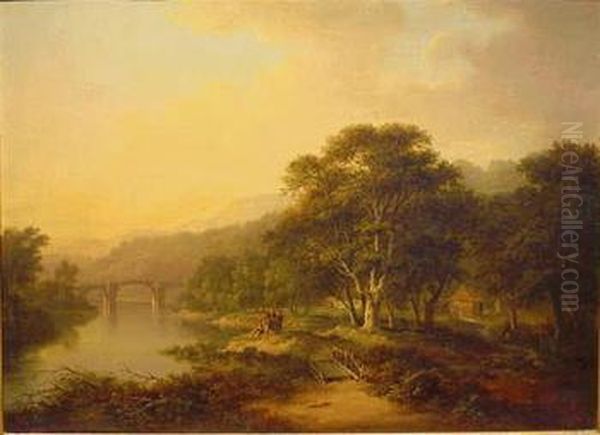 A Bridge On The Tweed Oil Painting by Patrick, Peter Nasmyth