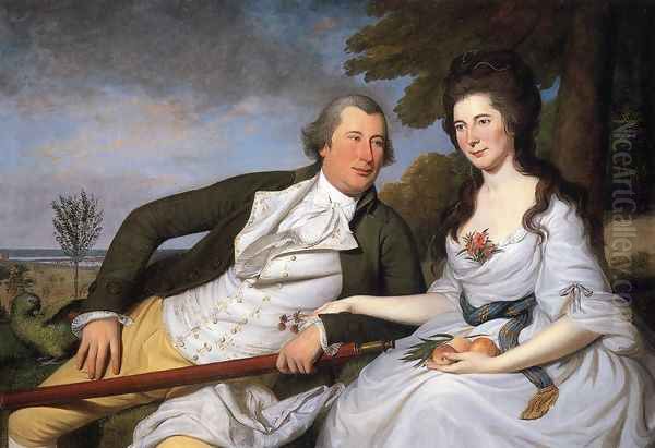 Benjamin and Eleanor Ridgely Laming 1788 Oil Painting by Charles Willson Peale