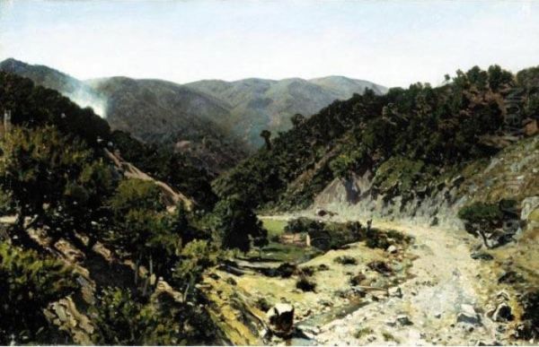 Val Tarodine Valtarese Oil Painting by Alberto Pasini