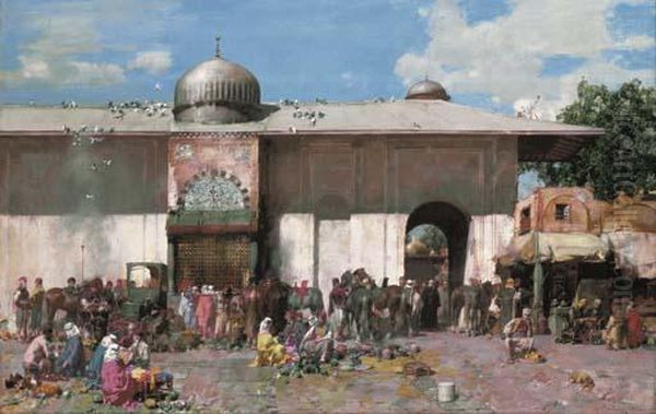 Mercato Turco Oil Painting by Alberto Pasini