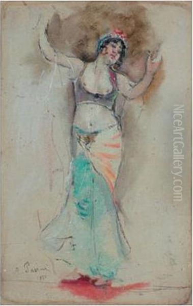 Danseuse Orientale Oil Painting by Alberto Pasini