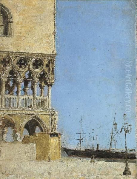 Venezia, Scorcio Di Palazzo Ducale Oil Painting by Alberto Pasini