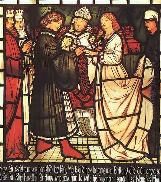 The Wedding of Sir Tristram 1862 Oil Painting by Sir Edward Coley Burne-Jones