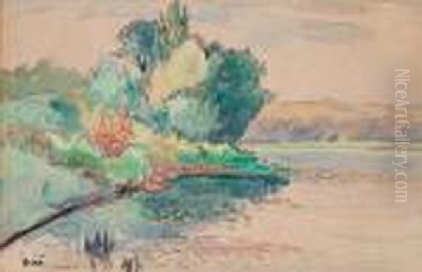 Au Bord D'un Fleuve Oil Painting by Jean Peske