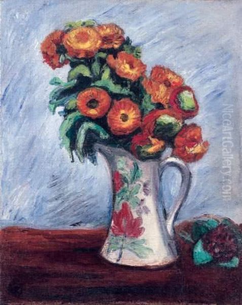 Bouquet De Fleurs Oil Painting by Jean Peske