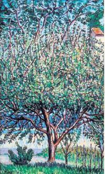 Arbre En Fleurs Oil Painting by Jean Peske