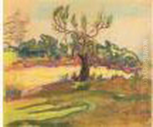 Bistre, Cachet De La Signature Oil Painting by Jean Peske