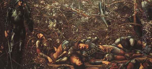 The Briar Rose: The Prince Enters the Briar Wood 1870-90 Oil Painting by Sir Edward Coley Burne-Jones