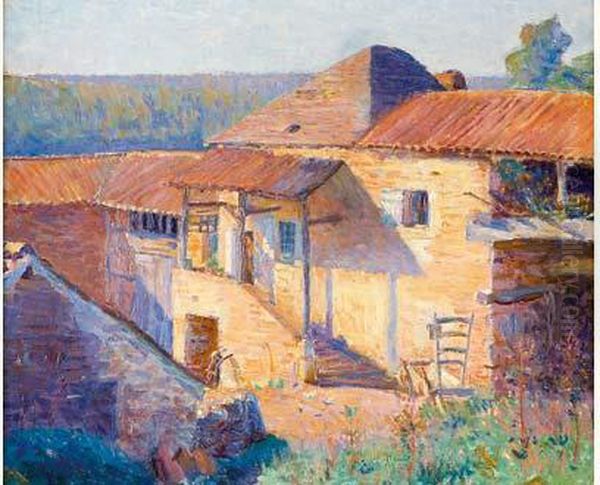 Maisons Dans Le Midi. Oil Painting by Hippolyte Petitjean