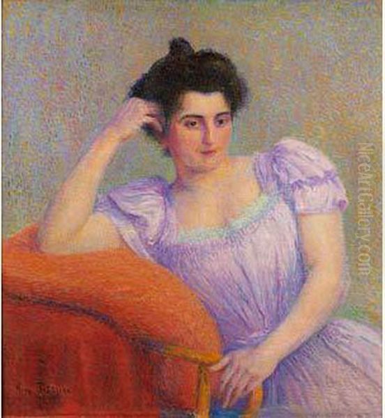 Portrait De Madame Marthe Oil Painting by Hippolyte Petitjean