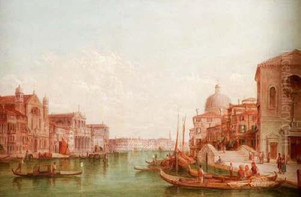 The Grand Canal Oil Painting by Alfred Pollentine