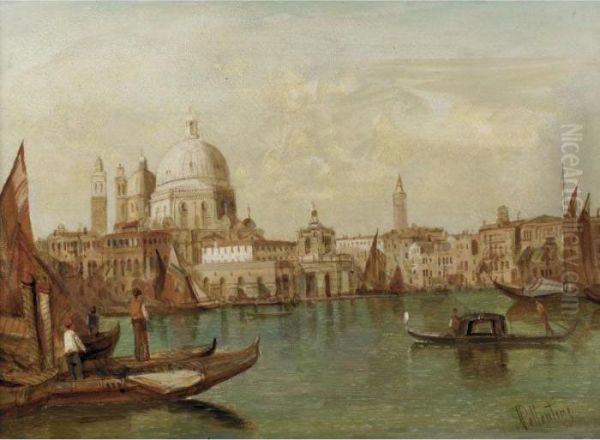 The Dogana, Venice Oil Painting by Alfred Pollentine