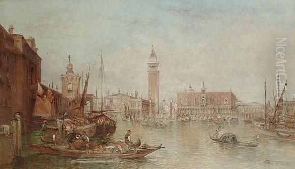 The Ducal Palace, Venice Oil Painting by Alfred Pollentine