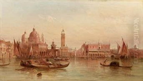 Veduta Del Bacino Di San Marco Oil Painting by Alfred Pollentine