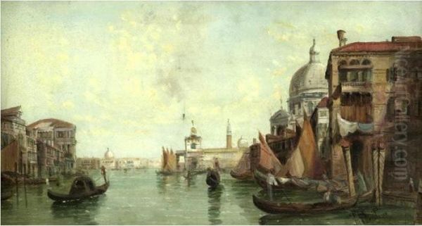 Santa Maria Della Salute, Venice Oil Painting by Alfred Pollentine