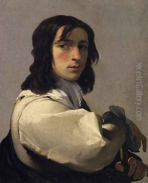 Portrait of a Young Man c. 1640 Oil Painting by Eustache Le Sueur