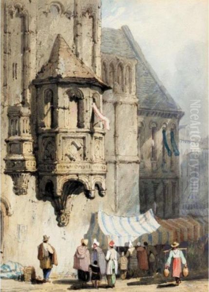 Caen, France Oil Painting by Samuel Prout