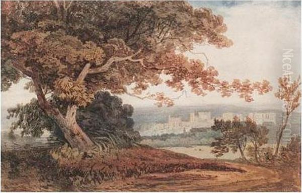 View Of An Estate Oil Painting by Samuel Prout