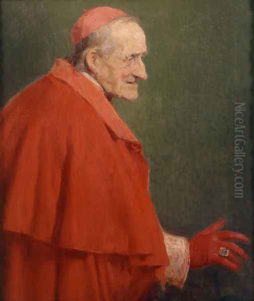 Cardenal romano (Roman Cardinal) Oil Painting by Jose Benlliure Y Gil