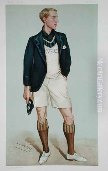 Walter Erskine-Crum, illustration from Men of the Day, published in Punch Magazine, March 1896 Oil Painting by Leslie Mathew Ward