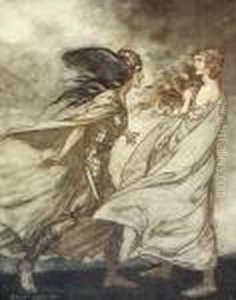 Wagner, Richard. Oil Painting by Arthur Rackham