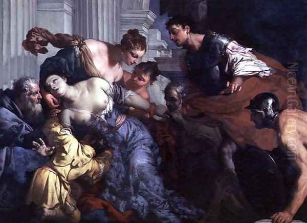 The Death of Lucretia Oil Painting by Antonio Zanchi