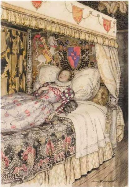 Sleeping Beauty Oil Painting by Arthur Rackham