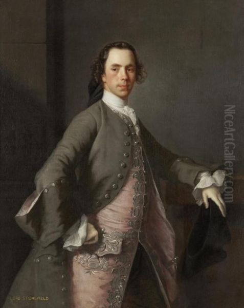 Three Quarter Length Portrait Of John Campbell, Lord Stonefield Oil Painting by Allan Ramsay