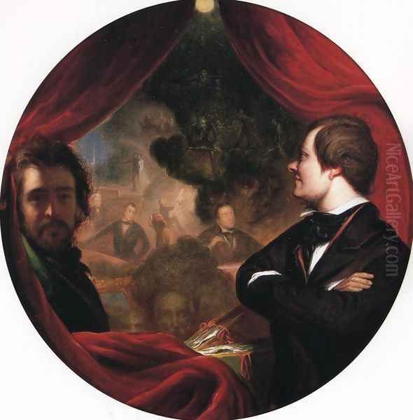 Mann S. Valentine and the Artist Oil Painting by William James Hubard