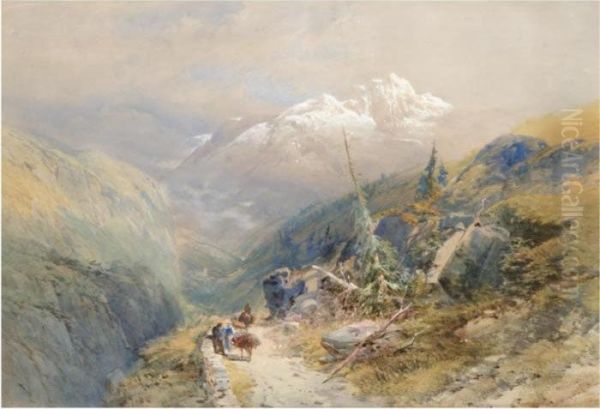 The Mountain Pass Oil Painting by Thomas Miles Richardson