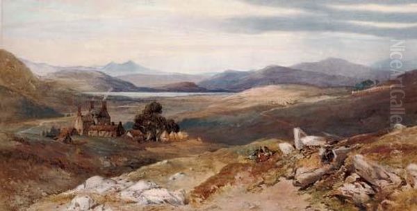 Balintore, Forfarshire Oil Painting by Thomas Miles Richardson